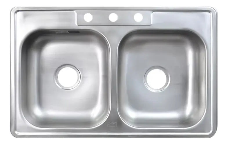 Lavaplatos Doble Poceta De Cocina Sin Escurridor 84cm X 56cm
