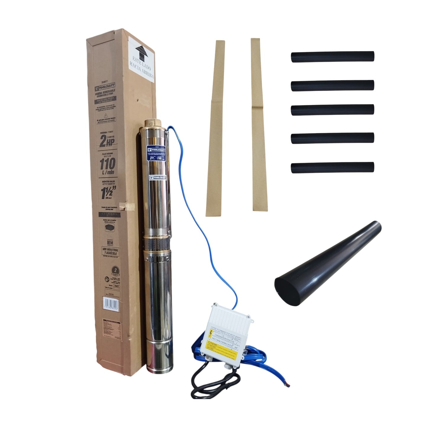 Bomba Sumergible 2hp Tipo Bala 110v Para Pozo de 4 Pulgadas